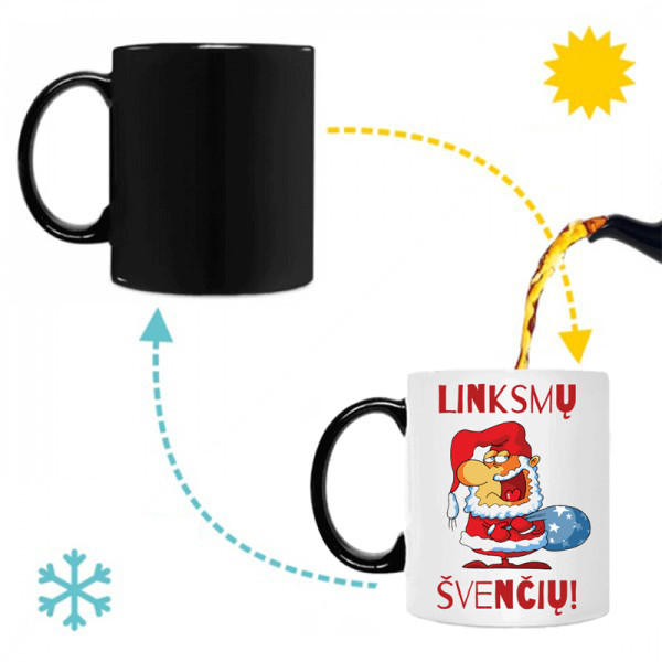 Puodelis "Linksmos šventės" Puodelis "Linksmos šventės"