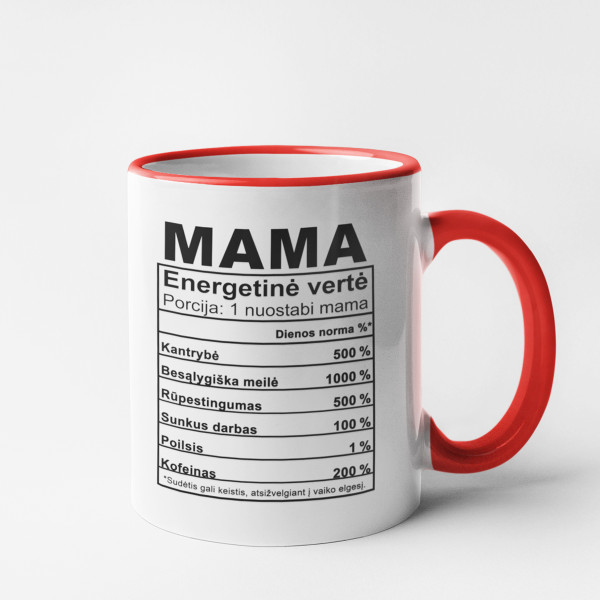 Puodelis "Mamos sudėtis" Puodelis "Mamos sudėtis"