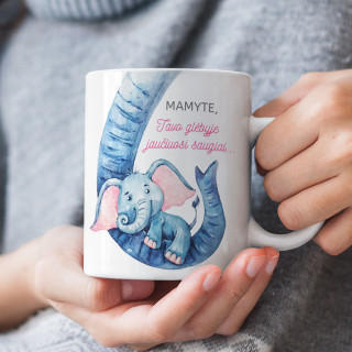 Puodelis "Mamytės glėbyje"