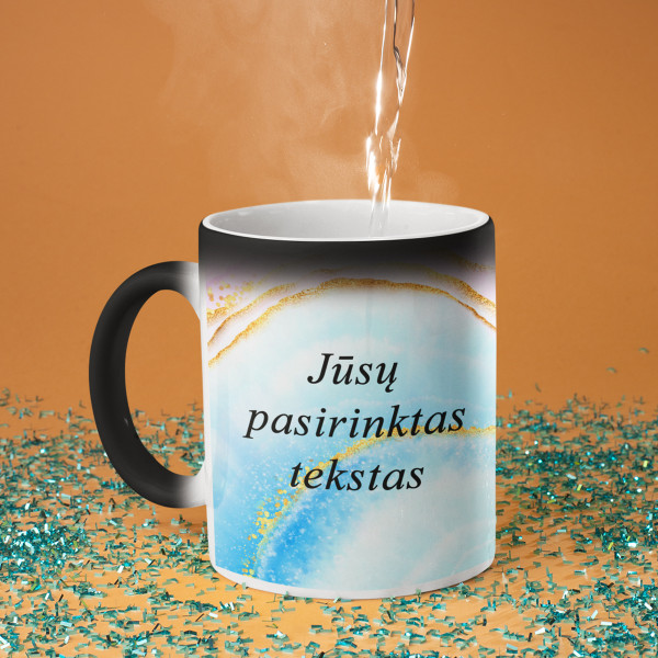 Puodelis "Marmuro svajonė" su Jūsų pasirinktu tekstu Puodelis "Marmuro svajonė" su Jūsų pasirinktu tekstu