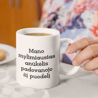 Puodelis "Mylimiausias anūkėlis"