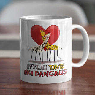 Puodelis "Myliu Tave iki dangaus"