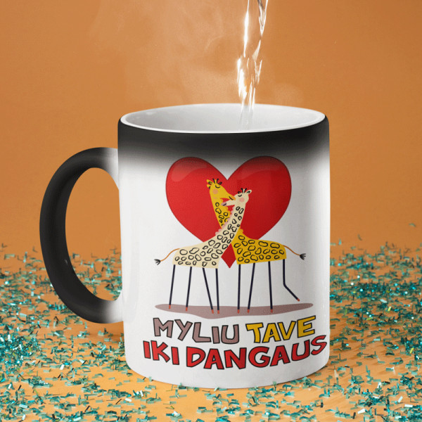 Puodelis "Myliu Tave iki dangaus" Puodelis "Myliu Tave iki dangaus"