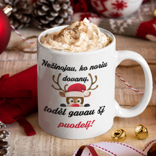 Puodelis "Nežinojau, ko noriu dovanų"