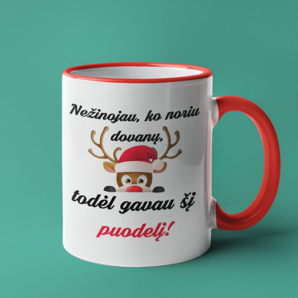 Puodelis "Nežinojau, ko noriu dovanų" Puodelis "Nežinojau, ko noriu dovanų"