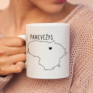 Puodelis "Panevėžys - širdis"