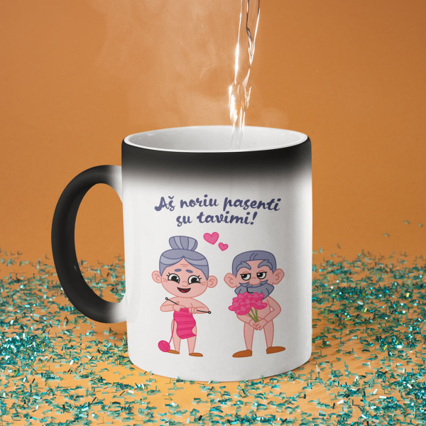 Puodelis "Pasenti su tavimi" Puodelis "Pasenti su tavimi"