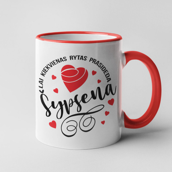 Puodelis "Rytas prasideda šypsena" Puodelis "Rytas prasideda šypsena"