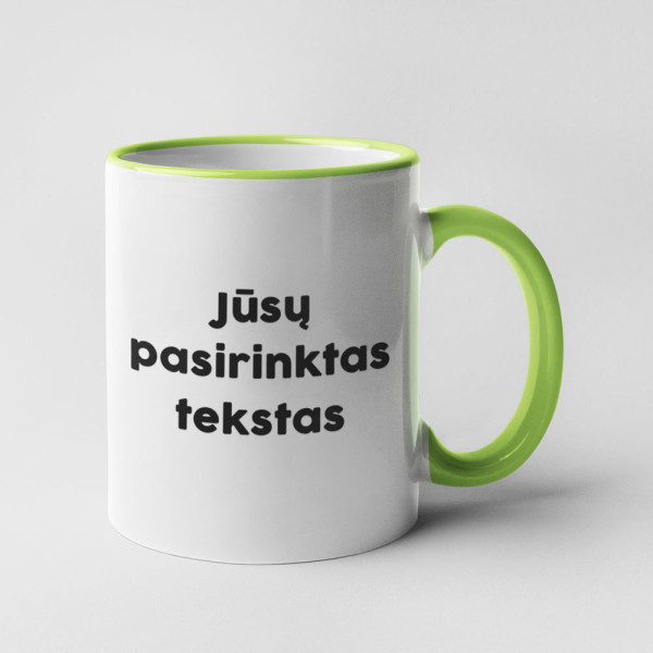 Puodelis su Jūsų pasirinktu užrašu