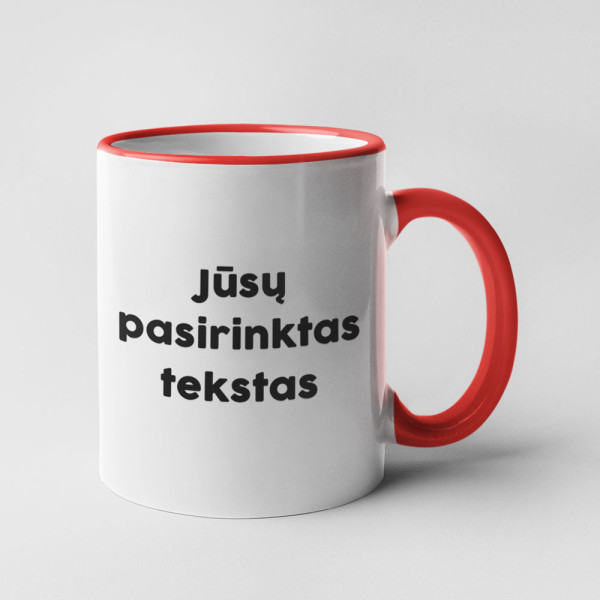 Puodelis su Jūsų pasirinktu užrašu