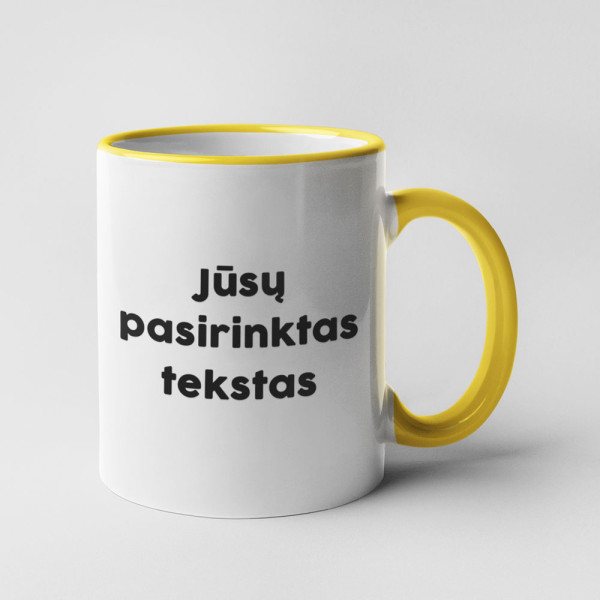 Puodelis su Jūsų pasirinktu užrašu