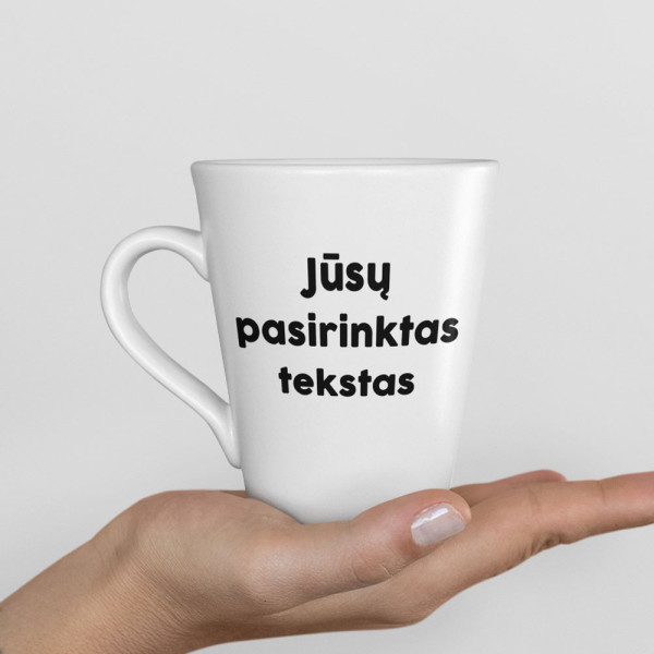 Puodelis su Jūsų pasirinktu užrašu