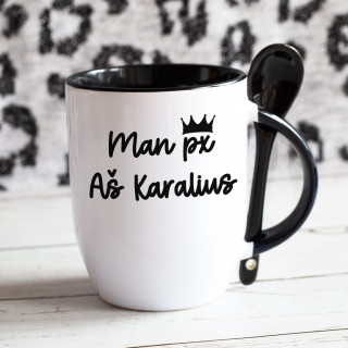 Puodelis su šaukšteliu "Aš karalius"
