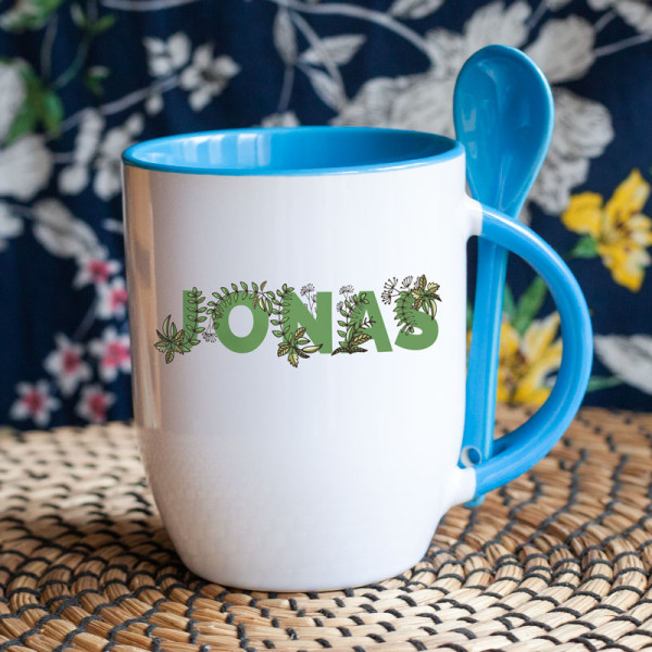 Puodelis su šaukšteliu "Jonas" Puodelis su šaukšteliu "Jonas"