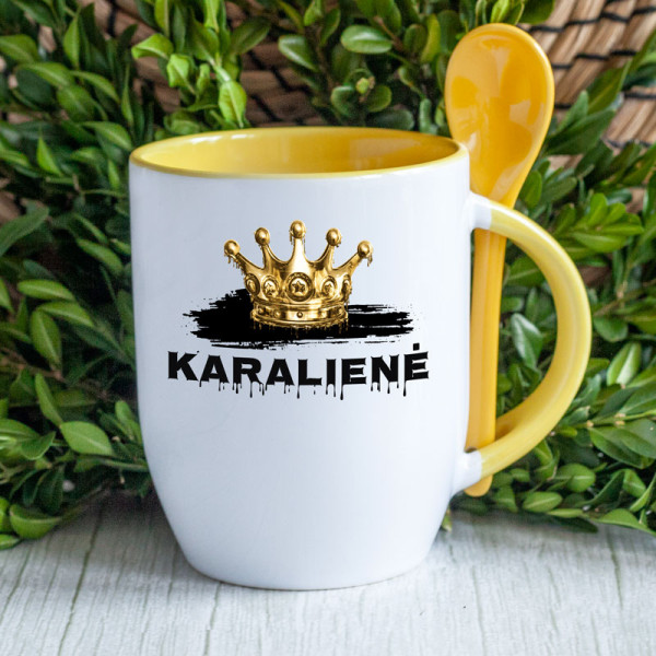 Puodelis su šaukšteliu "Karalienė" Puodelis su šaukšteliu "Karalienė"