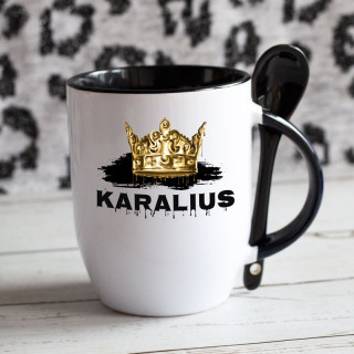 Puodelis su šaukšteliu "Karalius"