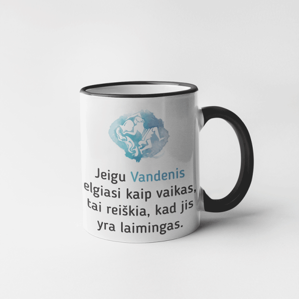 Puodelis su zodiako ženklu "Vandenis" Puodelis su zodiako ženklu "Vandenis"
