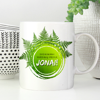 Puodelis "Sveikinimai Jonui"