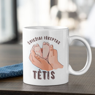 Puodelis "Šviežiai iškeptas tėtis"