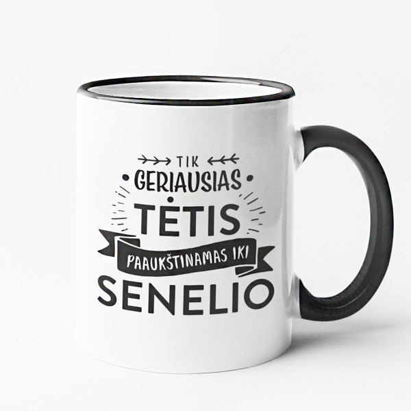 Puodelis "Tik geriausias tėtis paaukštinamas iki senelio" Puodelis "Tik geriausias tėtis paaukštinamas iki senelio"