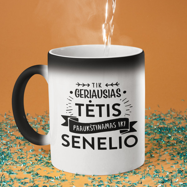 Puodelis "Tik geriausias tėtis paaukštinamas iki senelio" Puodelis "Tik geriausias tėtis paaukštinamas iki senelio"