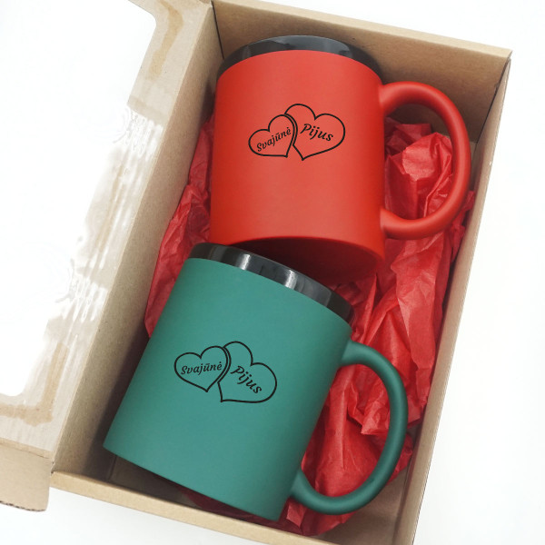 Puodelių rinkinys "Hearts"