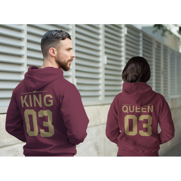 Džemperių komplektas "KING & QUEEN" su pasirinktais skaičiais Džemperių komplektas "KING & QUEEN" su pasirinktais skaičiais