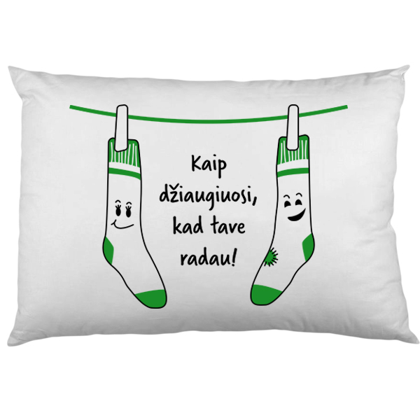 Pagalvės užvalkalas "Džiaugiuosi, kad tave radau" Pagalvės užvalkalas "Džiaugiuosi, kad tave radau"
