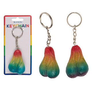 Raktų pakabukas "Rainbow Testicle"