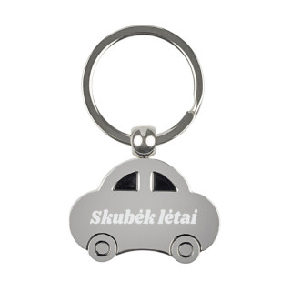Graviruotas raktų pakabukas "Skubėk lėtai"