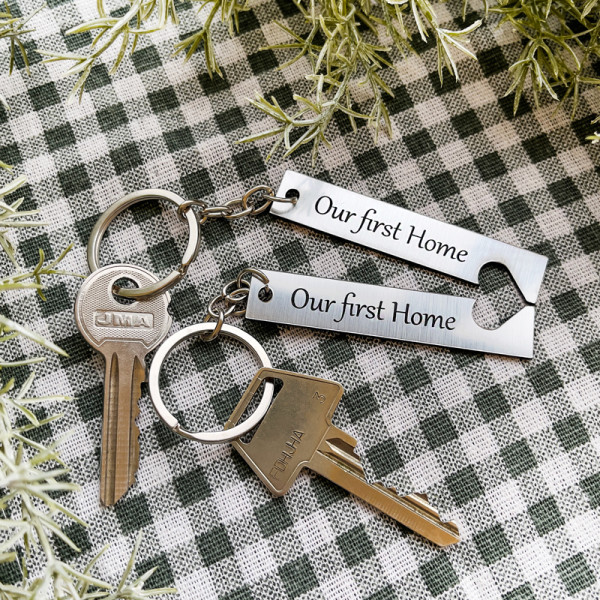 Raktų pakabukų komplektas "Our first home" Raktų pakabukų komplektas "Our first home"