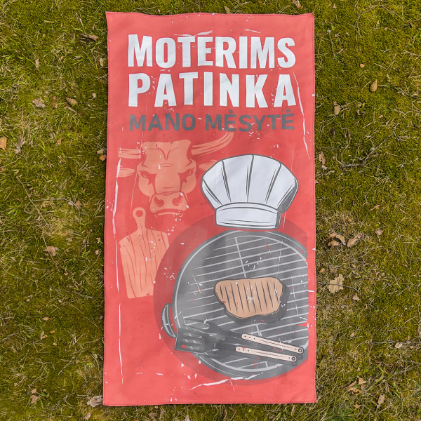 Kelioninis rankšluostis "Moterims patinka mano mėsytė" Kelioninis rankšluostis "Moterims patinka mano mėsytė"