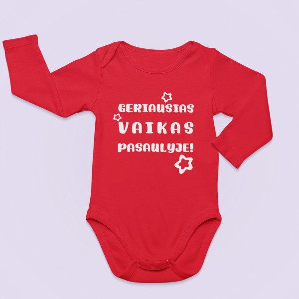 Raudonas smėlinukas "Geriausias vaikas pasaulyje" Raudonas smėlinukas "Geriausias vaikas pasaulyje"