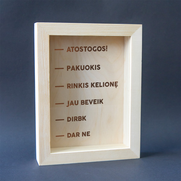 Rėmelis - taupyklė "Atostogos" Rėmelis - taupyklė "Atostogos"