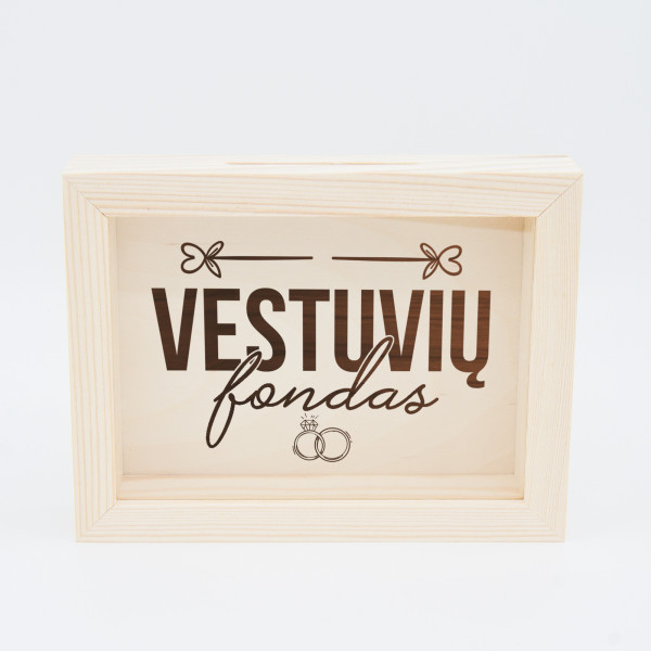 Rėmelis - taupyklė "Vestuvių fondas" Rėmelis - taupyklė "Vestuvių fondas"