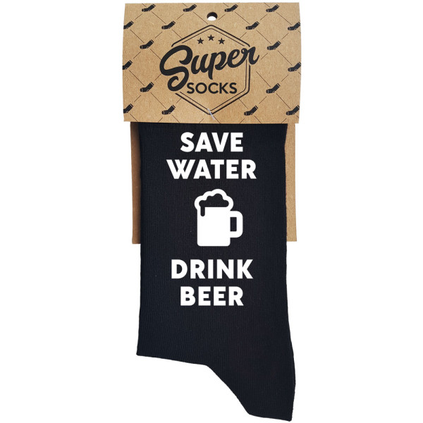 Kojinės "Save water - drink beer" Kojinės "Save water - drink beer"