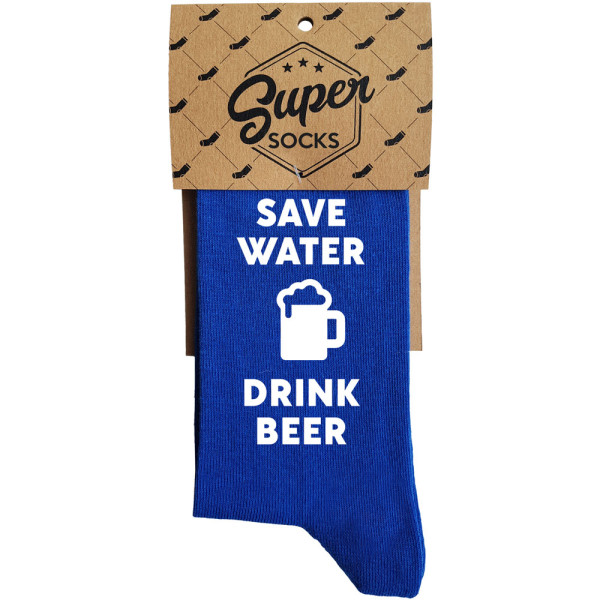 Kojinės "Save water - drink beer" Kojinės "Save water - drink beer"