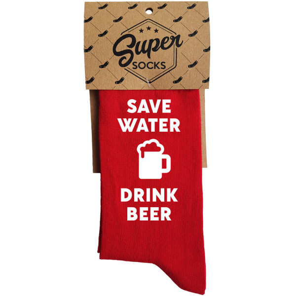 Kojinės "Save water - drink beer" Kojinės "Save water - drink beer"