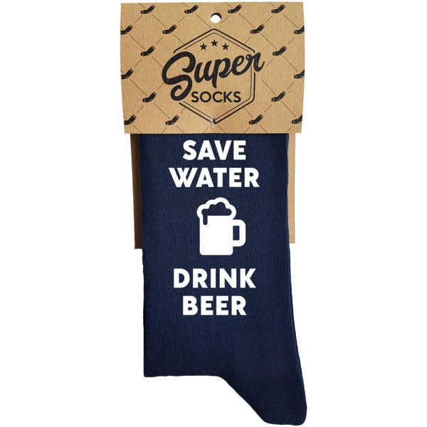 Kojinės "Save water - drink beer" Kojinės "Save water - drink beer"