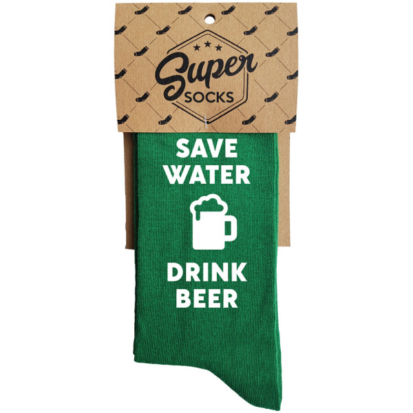 Kojinės "Save water - drink beer" Kojinės "Save water - drink beer"