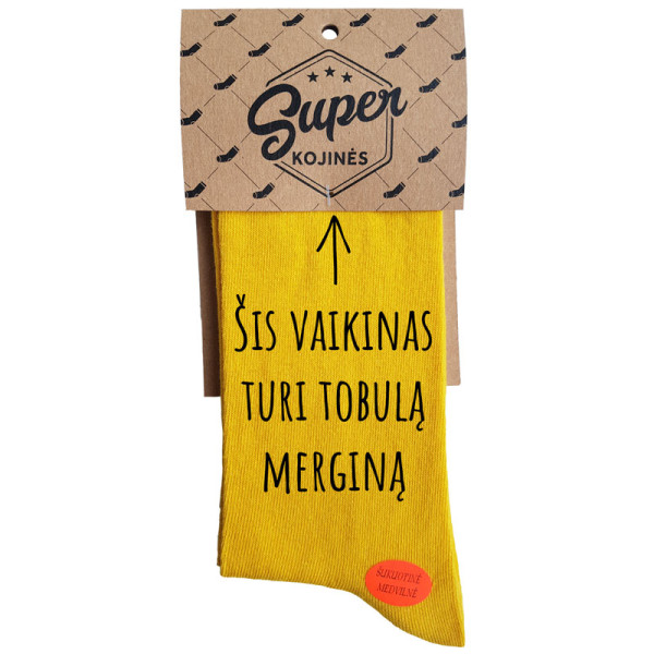 Kojinės "Šis vaikinas turi tobulą merginą" Kojinės "Šis vaikinas turi tobulą merginą"