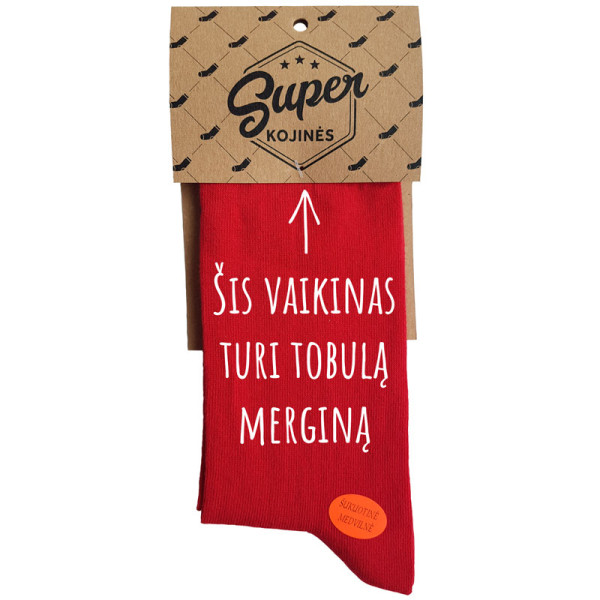 Kojinės "Šis vaikinas turi tobulą merginą" Kojinės "Šis vaikinas turi tobulą merginą"
