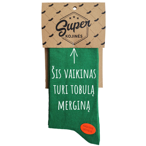 Kojinės "Šis vaikinas turi tobulą merginą" Kojinės "Šis vaikinas turi tobulą merginą"