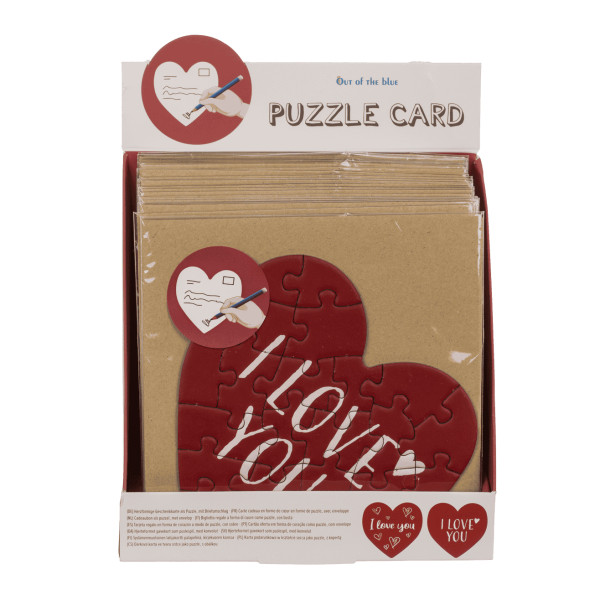 Širdelės formos atvirutė - dėlionė "Love" Širdelės formos atvirutė - dėlionė "Love"