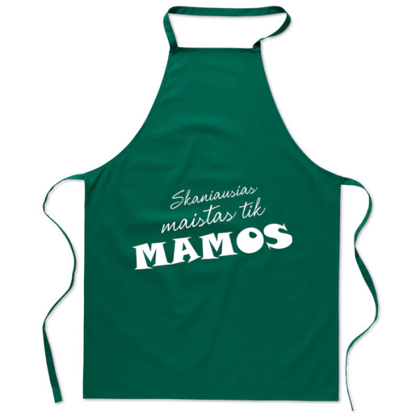 Medvilninė prijuostė "Skaniausias maistas - tik mamos!"