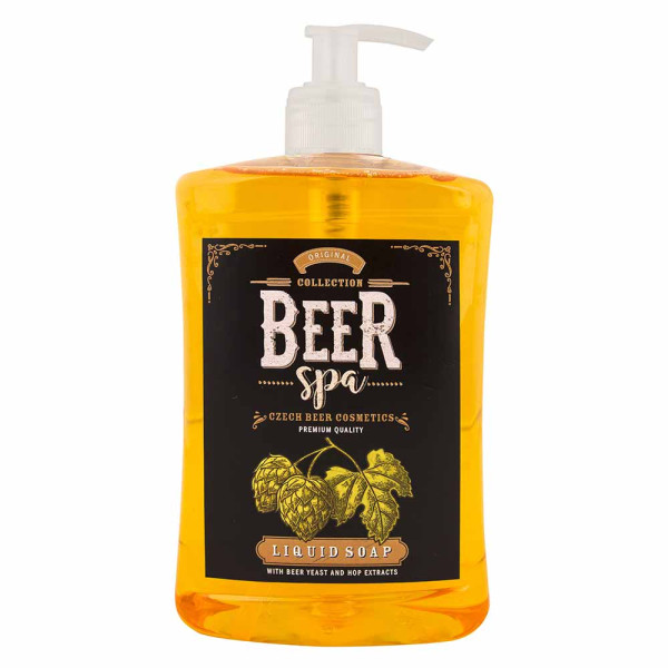 Skystas muilas "BEER SPA" (500ml) su alaus mielėmis ir apynių ekstraktais Skystas muilas "BEER SPA" (500ml) su alaus mielėmis ir apynių ekstraktais