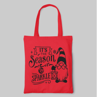 Spalvotas medžiaginis maišelis "It's the season to sparkle"