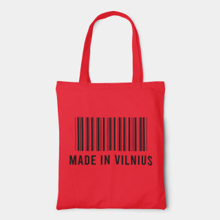 Spalvotas medžiaginis maišelis "Made in Vilnius"