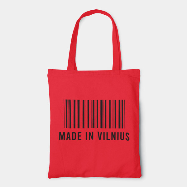 Spalvotas medžiaginis maišelis "Made in Vilnius" Spalvotas medžiaginis maišelis "Made in Vilnius"