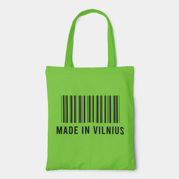 Spalvotas medžiaginis maišelis "Made in Vilnius" Spalvotas medžiaginis maišelis "Made in Vilnius"